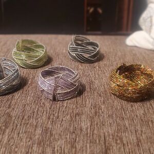 Elegant Multicolor Beaded Bracelets Set